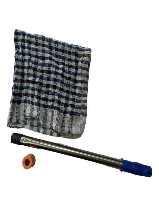 Nimbose® Magic Handy Dusting Jatakni with Removable Cotton Cloth for Cleaning Home, Jhatakni Dusting Cloth with Stainless Steel Handle (Multicolor, Pack of 3) - Image 4